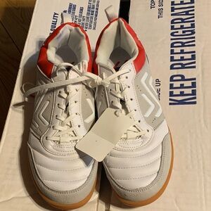 Unbranded Women’s White and Red indoor soccer  Shoes